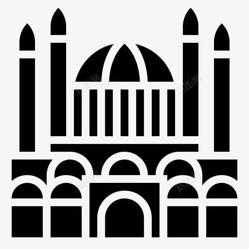 努尔阿斯塔纳清真寺建筑地标图标svg_新图网 https://ixintu.com 努尔 地标地 字形 建筑 清真寺 阿斯塔纳