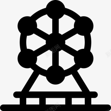 伦敦眼英国17填充图标图标