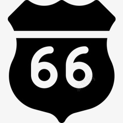美国66号公路66号公路美国16号满载图标高清图片