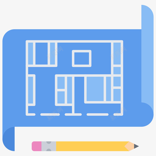 蓝图建筑商1平面图图标svg_新图网 https://ixintu.com 平面图 建筑商 蓝图