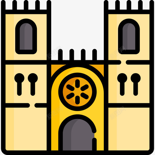 葡萄牙大教堂5线性颜色图标svg_新图网 https://ixintu.com 大教堂 线性 葡萄牙 颜色