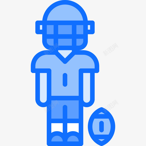 美式足球运动员美式足球33蓝色图标svg_新图网 https://ixintu.com 美式 蓝色 足球 运动员