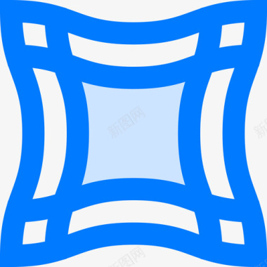 网格3d4蓝色图标图标