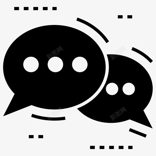 聊天聊天泡泡对话图标svg_新图网 https://ixintu.com 信息 图标 字形 对话 数字 泡沫 泡泡 经济 聊天 语音
