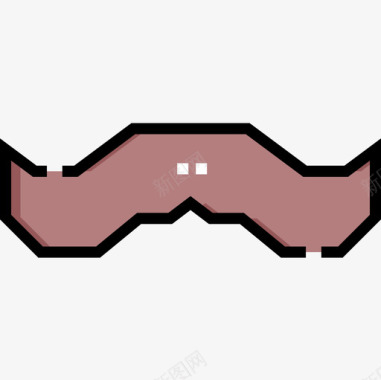 胡子墨西哥33线形颜色图标图标