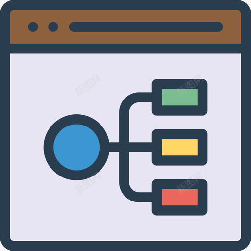 浏览器网页和编程2线颜色图标svg_新图网 https://ixintu.com 浏览器 编程 网页设计 颜色