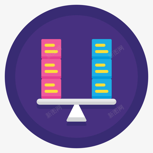 天平信息图3扁平圆形图标svg_新图网 https://ixintu.com 信息 圆形 天平 扁平