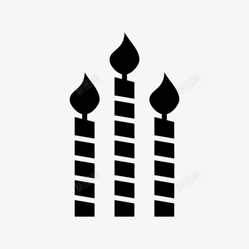 蜡烛装饰火焰图标svg_新图网 https://ixintu.com 新年 火炬 火焰 蜡烛 装饰