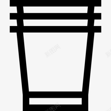 塑料杯生日107直线型图标图标