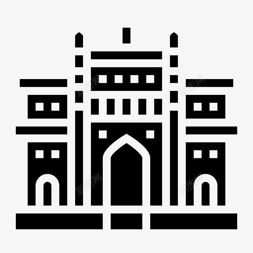 印度之门建筑地标图标svg_新图网 https://ixintu.com 之门 印度 地标 坚固 建筑