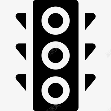 交通灯城市元素58填充图标图标