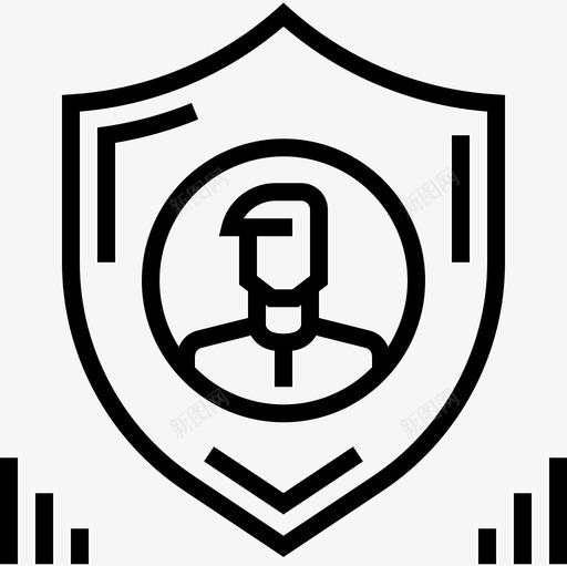 个人数据安全118线性图标svg_新图网 https://ixintu.com 个人 安全 安全线 数据 线性