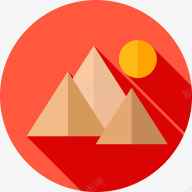 金字塔非洲10平坦图标图标