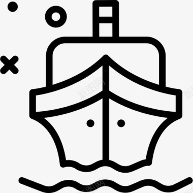 船潜水24直线型图标图标