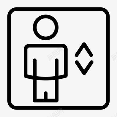 电梯按钮酒店图标图标