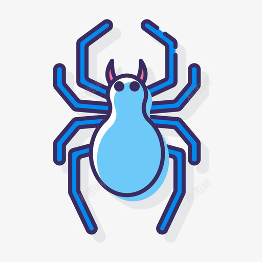 蜘蛛动物22线形颜色图标svg_新图网 https://ixintu.com 动物 线形 蜘蛛 颜色