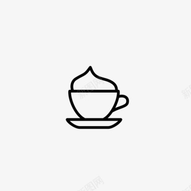咖啡奶油杯子饮料图标图标