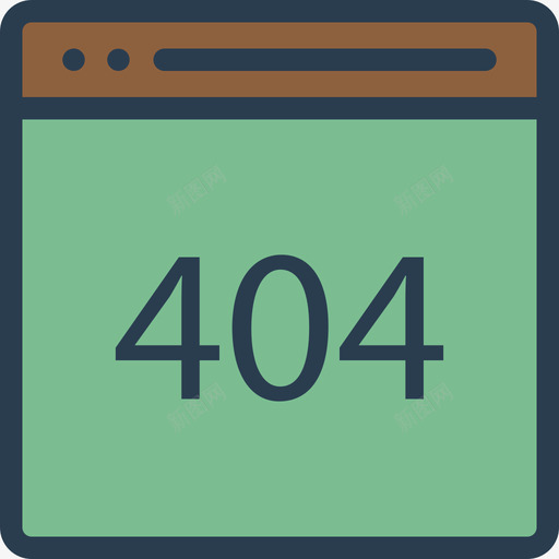404网页与编程2线性颜色图标svg_新图网 https://ixintu.com 线性 编程 网页设计 颜色
