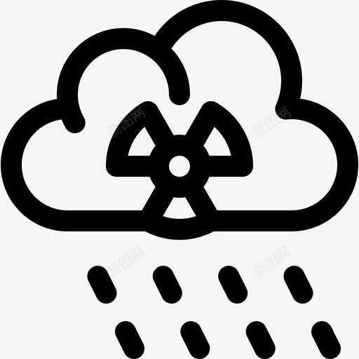 酸雨气候变化11线性图标svg_新图网 https://ixintu.com 气候变化 线性 酸雨