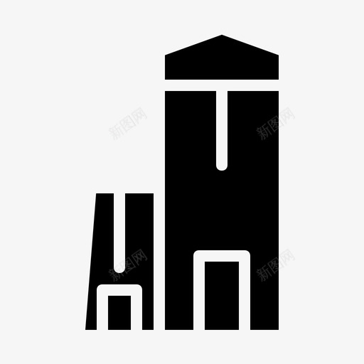 办公室建筑公司图标svg_新图网 https://ixintu.com 公司 办公室 城镇 建筑