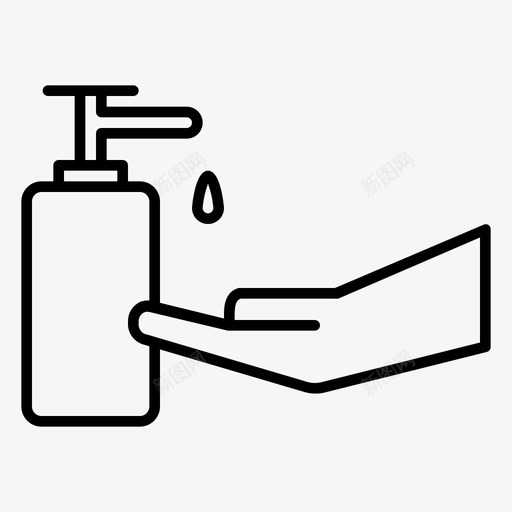 洗手液医疗图标线svg_新图网 https://ixintu.com 医疗 图标 标线 洗手