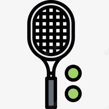 球拍网球12彩色图标图标
