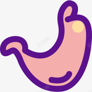 胃解剖学4线颜色图标图标