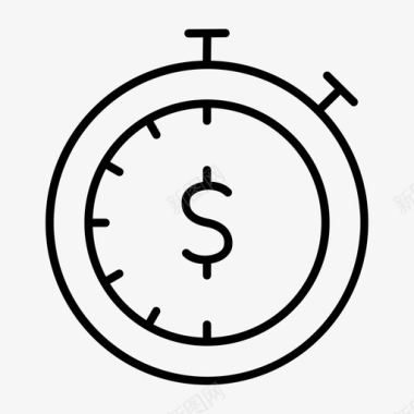 时间就是金钱时钟财务图标图标
