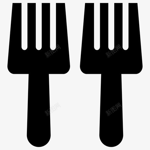 叉子餐具一次性叉子图标svg_新图网 https://ixintu.com 一次性 包装 叉子 图标 字形 银器 餐具