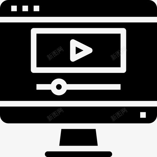 媒体播放器网站和windows界面1填充图标svg_新图网 https://ixintu.com 填充 媒体播放器 界面 网站