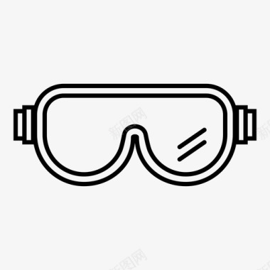 护目镜谷歌滑雪板图标图标