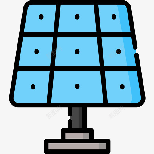 太阳能电池板88技术线性颜色图标svg_新图网 https://ixintu.com 太阳能 技术 电池板 线性 颜色