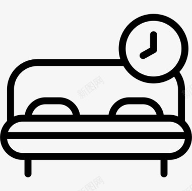 睡觉时间61直线型图标图标