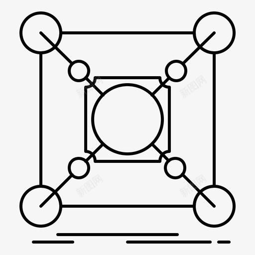 基地中心连接数据图标svg_新图网 https://ixintu.com 三维 中心 基地 打印 数据 枢纽 连接 通信