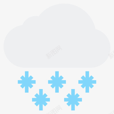 降雪223号天气平坦图标图标