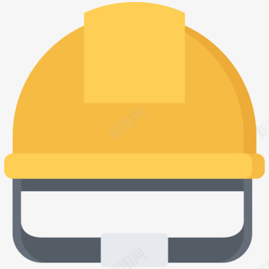 安全帽1号建造者扁平图标图标