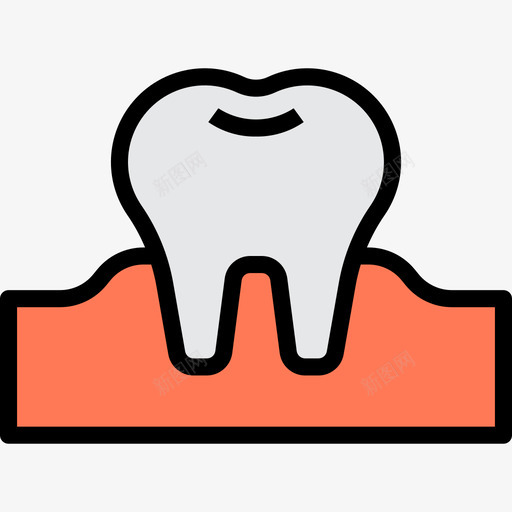 牙齿牙齿35线形颜色图标svg_新图网 https://ixintu.com 牙齿 线形 颜色