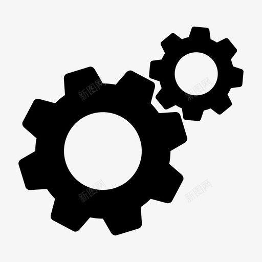 齿轮发动机机器图标svg_新图网 https://ixintu.com 修理 发动机 机器 系统 齿轮
