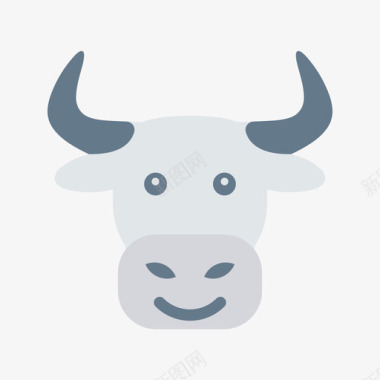 公牛动物20扁平图标图标