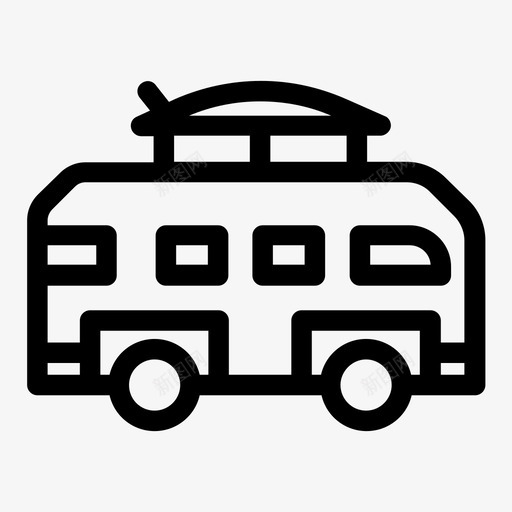 公共汽车夏季卷2图标svg_新图网 https://ixintu.com 公共汽车 夏季
