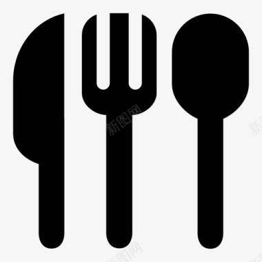餐具食品叉子图标图标