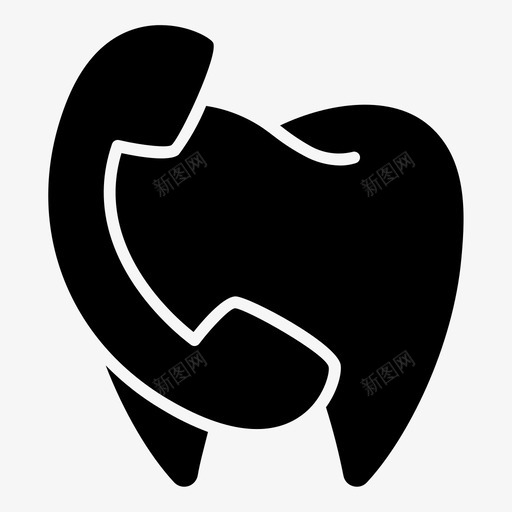 牙科诊所电话联系人牙医电话图标svg_新图网 https://ixintu.com 牙医 牙科 电话 联系人 诊所