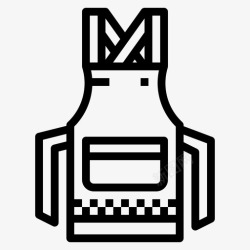 厨房布料围裙布料厨房图标高清图片