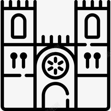 葡萄牙大教堂4直线形图标图标