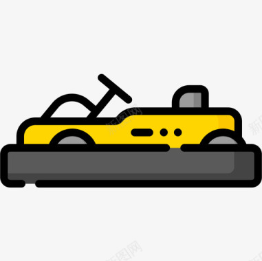 卡丁车车辆和运输12线性颜色图标图标