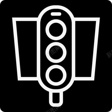 交通引擎灯光图标图标