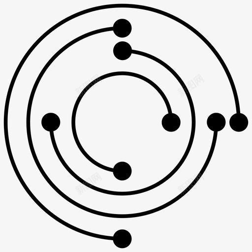 太阳系天文学轨道图标svg_新图网 https://ixintu.com 图标 天文学 太阳系 字形 空间 符号 行星 轨道 连接