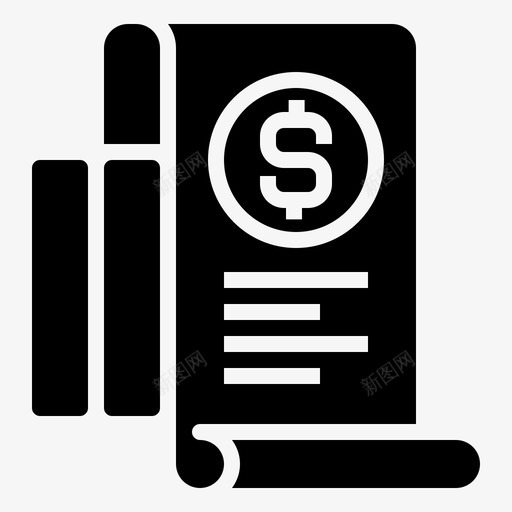 票据金融货币图标svg_新图网 https://ixintu.com 交易 字形 票据 货币 金融