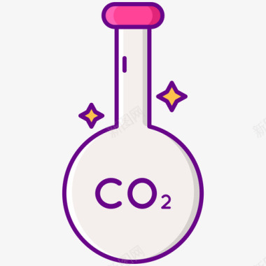 二氧化碳cbd油1线性颜色图标图标