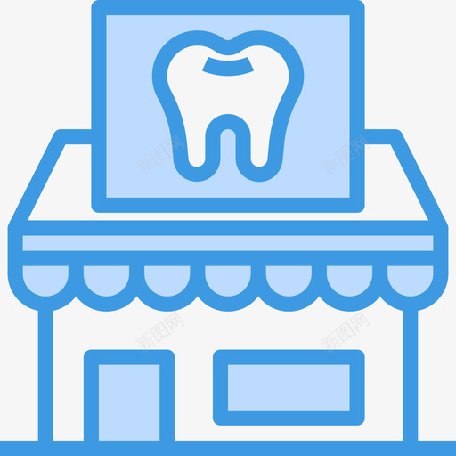 牙科牙科34蓝色图标svg_新图网 https://ixintu.com 牙科 蓝色